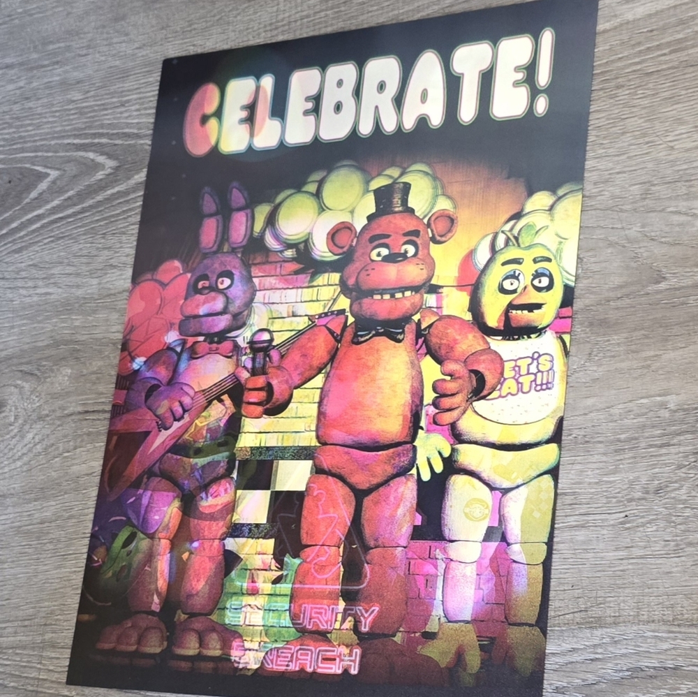 FNAF Image Changing 3D Holographic Lenticular Poster